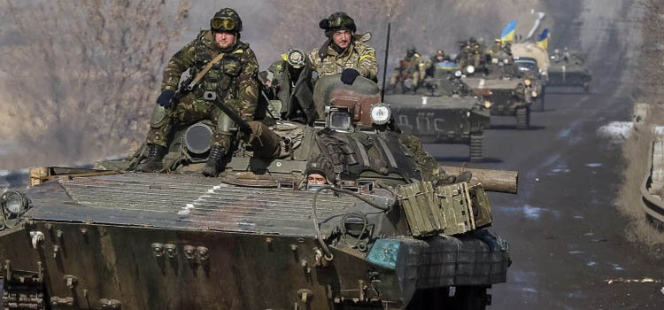 Ukrainian reinforcements heading to Donbas